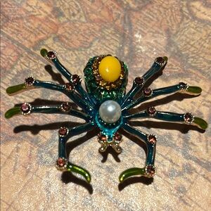 Fashion Jewelry Colorful Spider Brooch